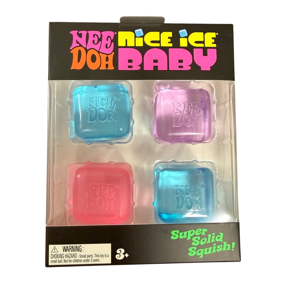 Schylling NeeDoh Nice Ice Baby Kids OS Multi New Sensory Fidget Stress Toy 4pk